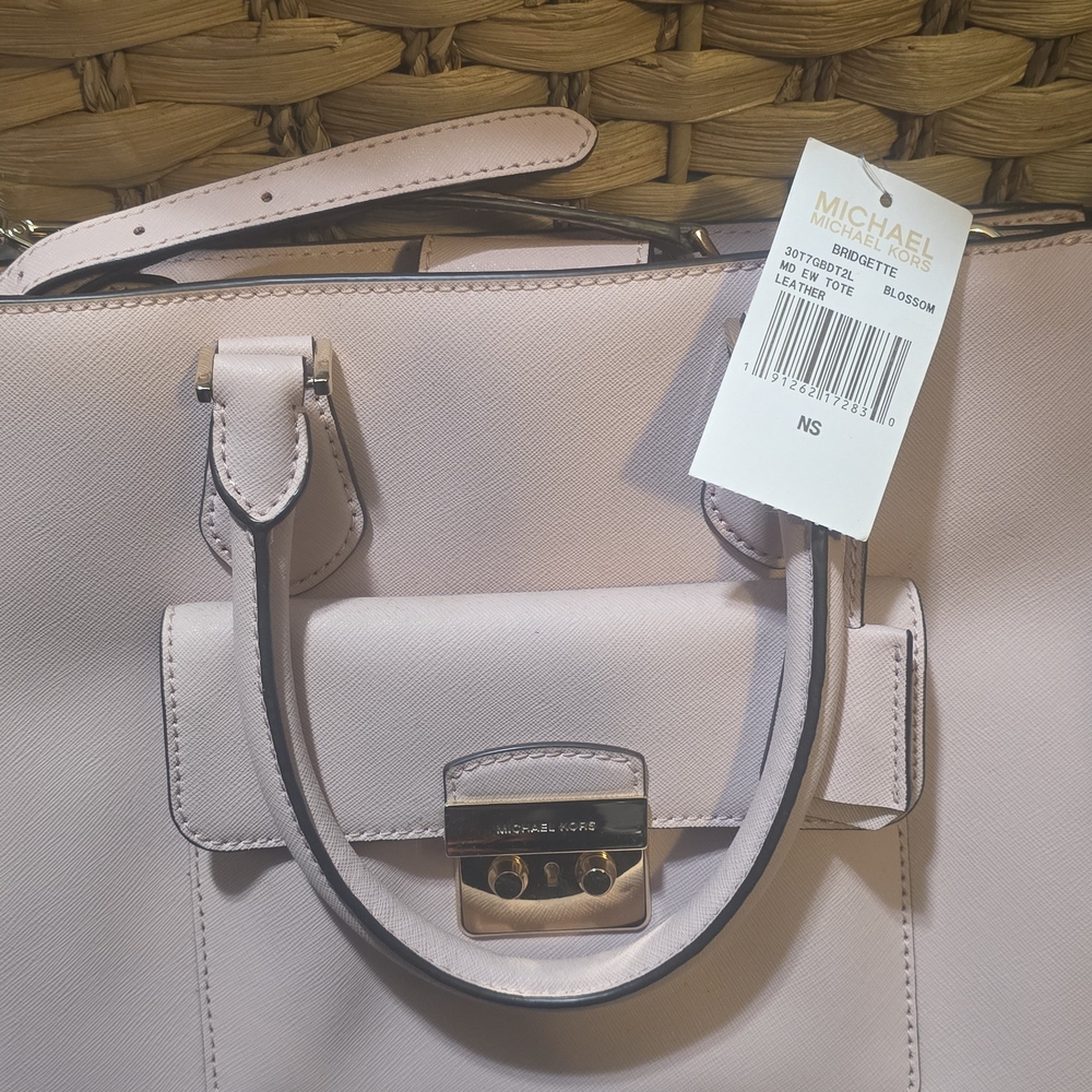Michael Kors Pink Satchel with Silver Hardware